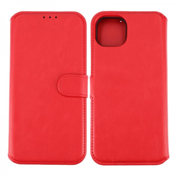 Rvelon iPhone 15 Plus Etui Detachable Wallet Case Rød