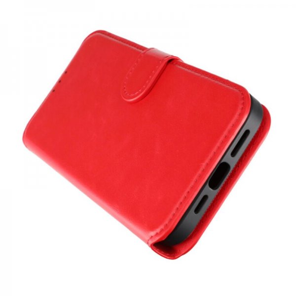 Rvelon iPhone 15 Plus Etui Detachable Wallet Case Rød