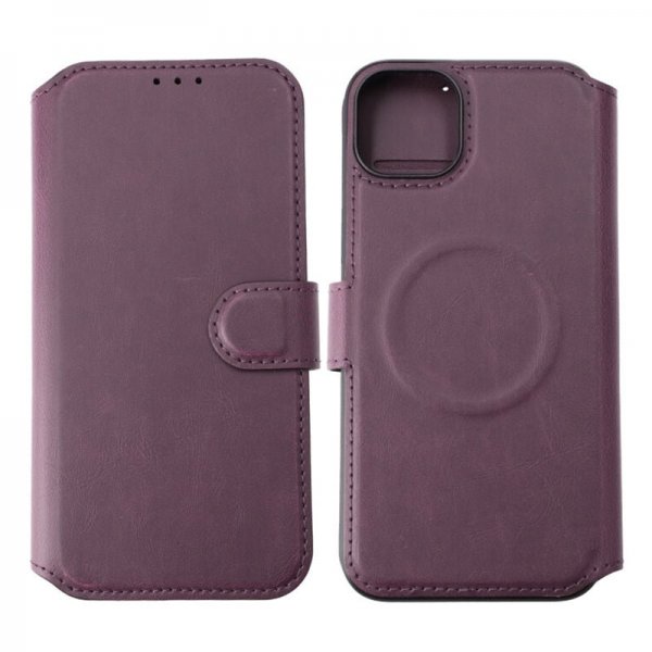 Rvelon iPhone 15 Plus Etui 4 Kortlomme MagSafe Lilla