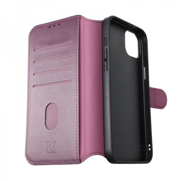 Rvelon iPhone 15 Plus Etui 4 Kortlomme MagSafe Lilla