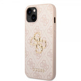Guess iPhone 15 Plus Deksel 4G Logo Rosa