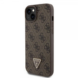 Guess iPhone 15 Plus Deksel 4G Metal Triangle Strass Brun