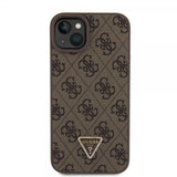 Guess iPhone 15 Plus Deksel 4G Metal Triangle Strass Brun