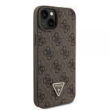 Guess iPhone 15 Plus Deksel 4G Metal Triangle Strass Brun