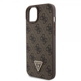 Guess iPhone 15 Plus Deksel 4G Metal Triangle Strass Brun