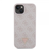 Guess iPhone 15 Plus Deksel 4G Metal Triangle Strass Rosa