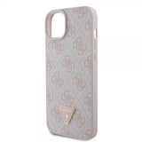 Guess iPhone 15 Plus Deksel 4G Metal Triangle Strass Rosa