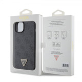 Guess iPhone 15 Plus Deksel 4G Metal Triangle Strass Svart