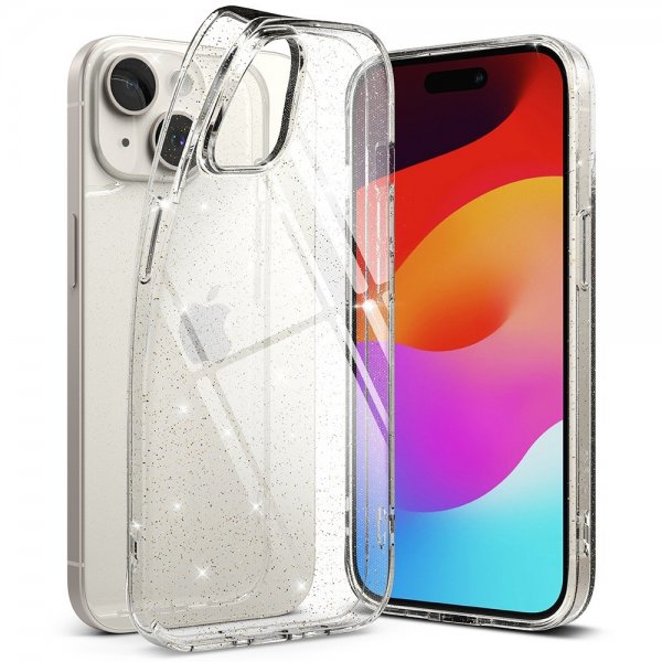 Ringke iPhone 15 Plus Deksel Air Glitter Clear