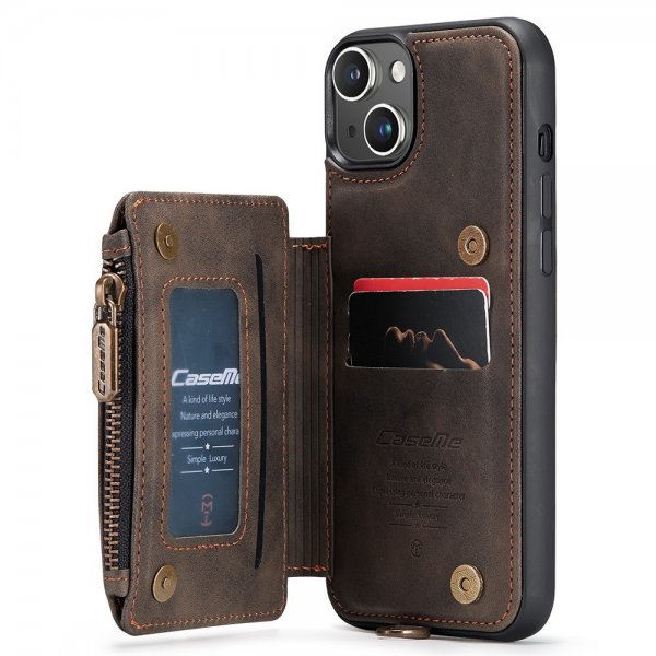 CaseMe iPhone 15 Plus Deksel C20 Series Kaffe
