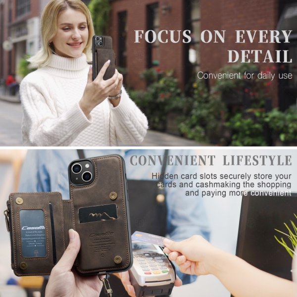 CaseMe iPhone 15 Plus Deksel C20 Series Kaffe