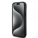 Mercedes Benz iPhone 15 Plus Deksel Carbon Effect Leather Stripe AMG Svart