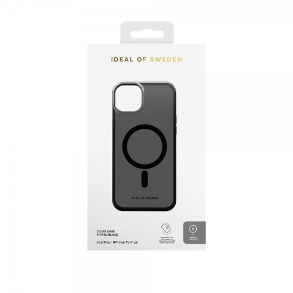 Ideal of Sweden iPhone 15 Plus Deksel Clear Case MagSafe Tinted Black