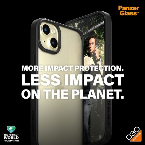 PanzerGlass iPhone 15 Plus Deksel ClearCase D3O Svart