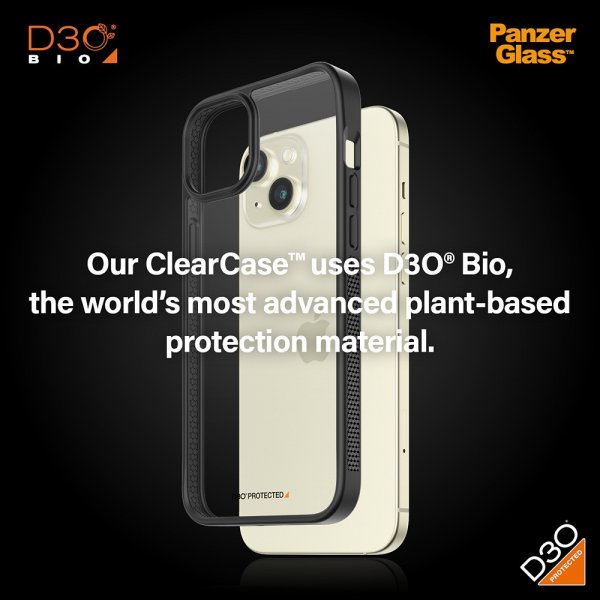 PanzerGlass iPhone 15 Plus Deksel ClearCase D3O Svart