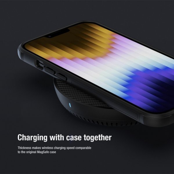 Nillkin iPhone 15 Plus Deksel Frosted Shield Pro MagSafe Blå