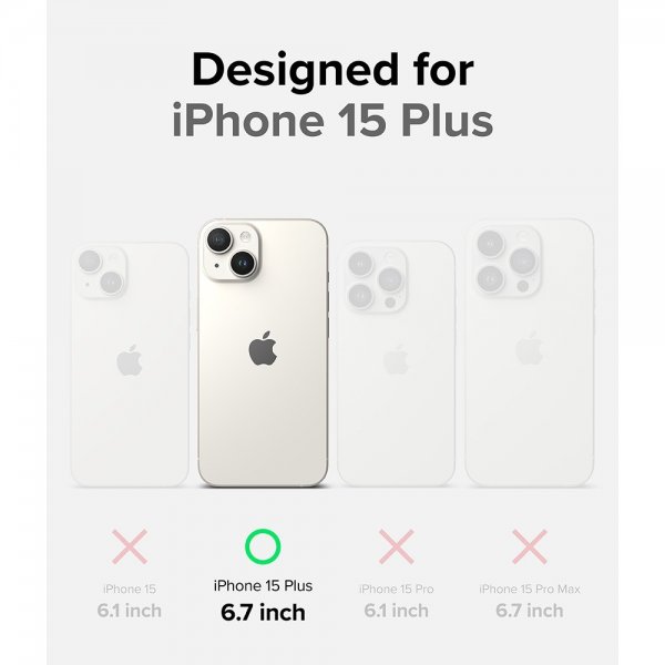 Ringke iPhone 15 Plus Deksel Fusion Bold Grå