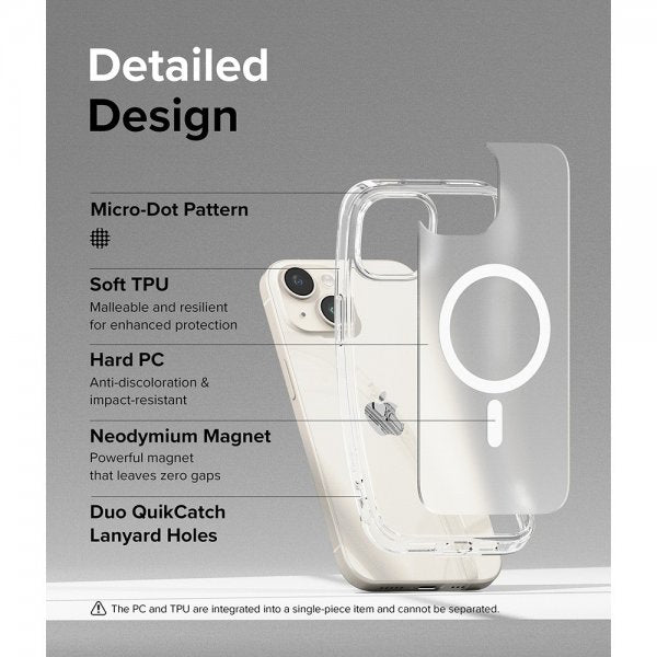Ringke iPhone 15 Plus Deksel Fusion Magnetic Matte Clear