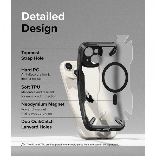 Ringke iPhone 15 Plus Deksel Fusion X Magnetic Matte Black