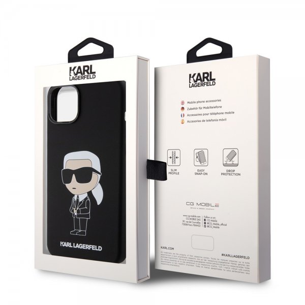 Karl Lagerfeld iPhone 15 Plus Deksel Ikonik NFT Svart