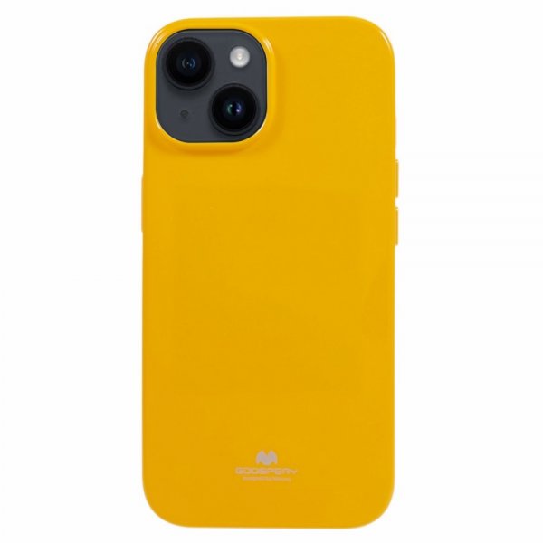 Mercury iPhone 15 Plus Deksel Jelly Glitter Gul