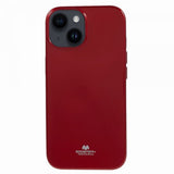 Mercury iPhone 15 Plus Deksel Jelly Glitter Rød