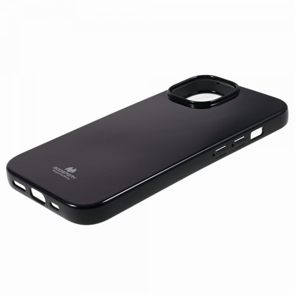 Mercury iPhone 15 Plus Deksel Jelly Glitter Svart