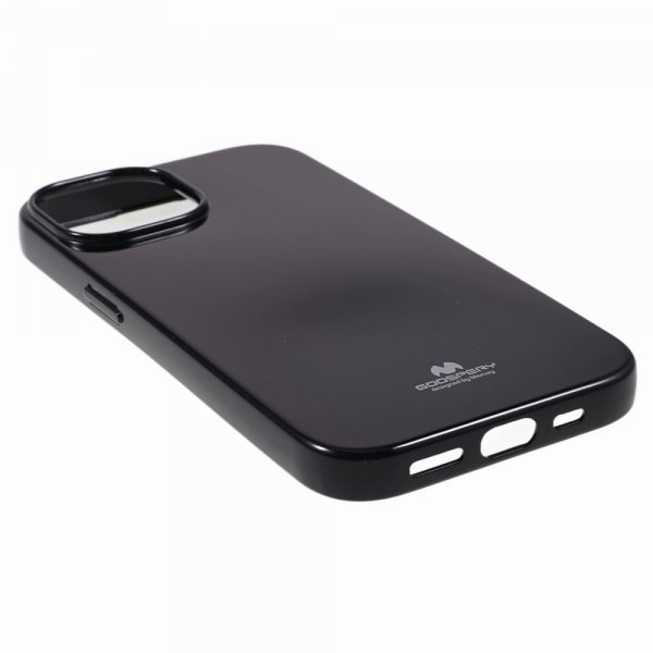 Mercury iPhone 15 Plus Deksel Jelly Glitter Svart