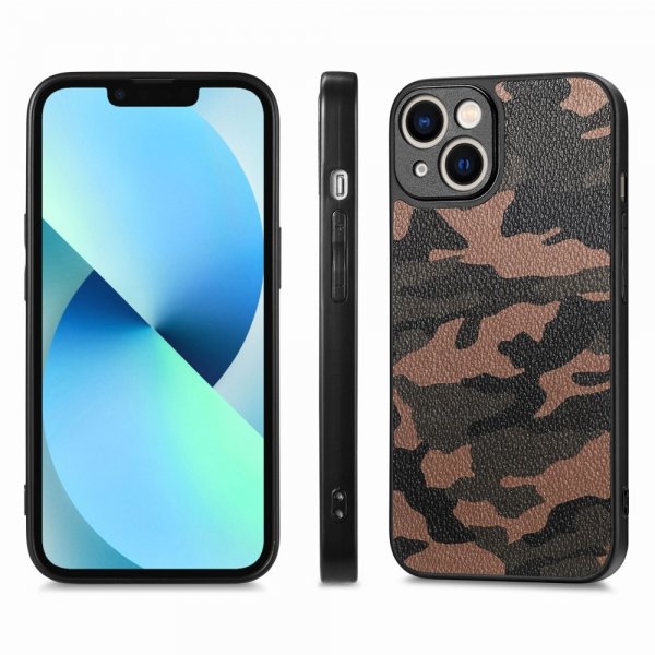 iPhone 15 Plus Deksel Kamuflasje Brun