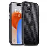 Ipaky iPhone 15 Plus Deksel Karbonfibermønster Svart