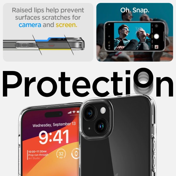 Spigen iPhone 15 Plus Deksel Liquid Crystal Crystal Clear