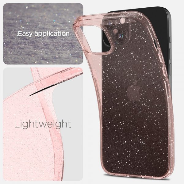 Spigen iPhone 15 Plus Deksel Liquid Crystal Glitter Rose Quartz