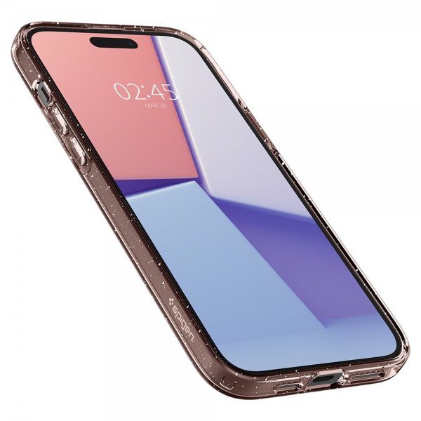 Spigen iPhone 15 Plus Deksel Liquid Crystal Glitter Rose Quartz