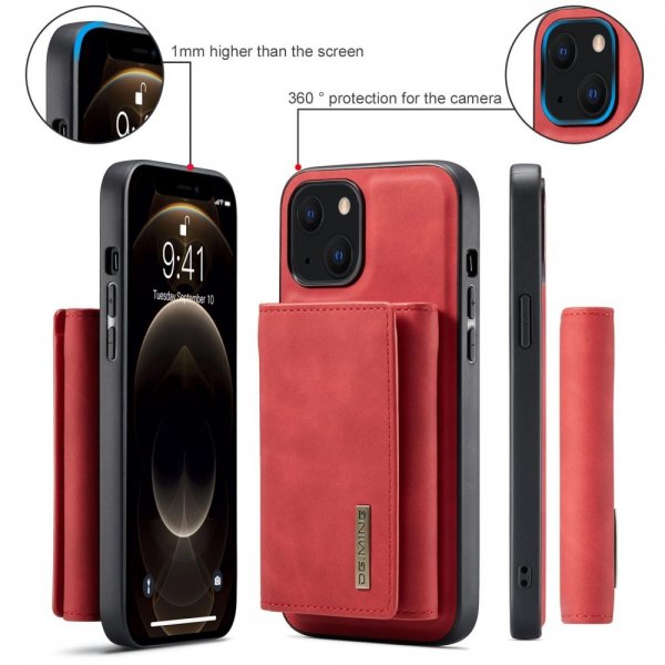 Dg.Ming iPhone 15 Plus Deksel M1 Series Avtakbart Kortholder Rød