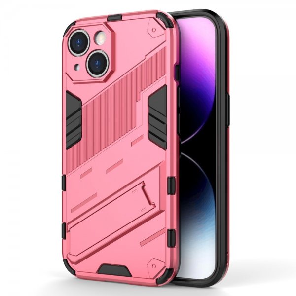 iPhone 15 Plus Deksel med Stativ Magenta