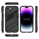 iPhone 15 Plus Deksel med Stativ Svart