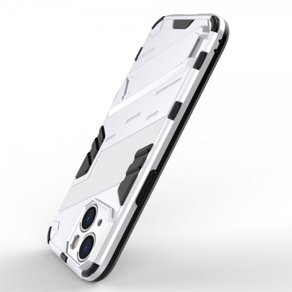 iPhone 15 Plus Deksel med Stativ Hvit