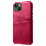 iPhone 15 Plus Deksel med To Kortlommer Magenta