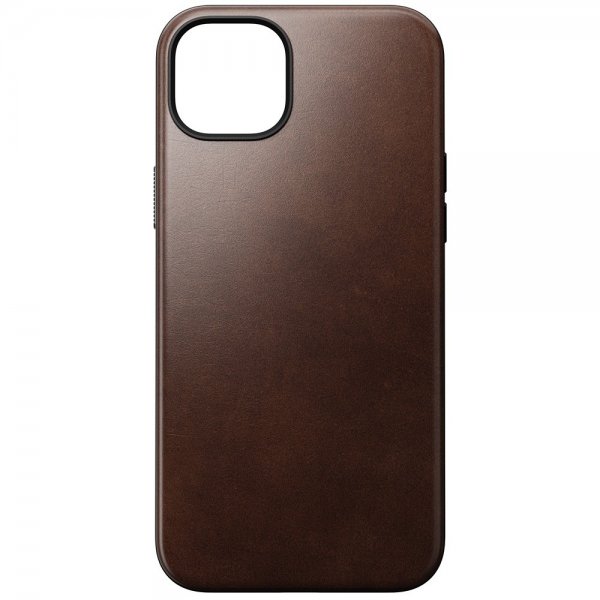 Nomad iPhone 15 Plus Deksel Modern Leather Case Horween Rustic Brown