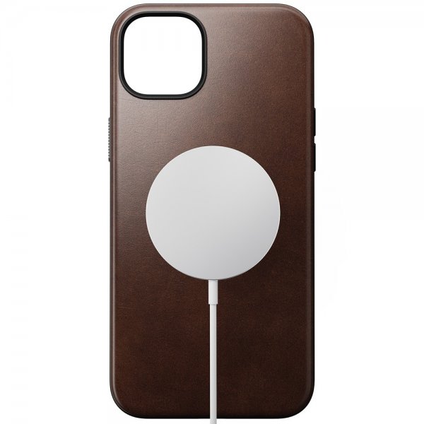 Nomad iPhone 15 Plus Deksel Modern Leather Case Horween Rustic Brown