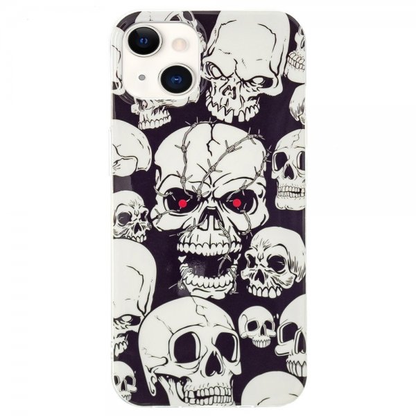 iPhone 15 Plus Deksel Motiv Hodeskaller