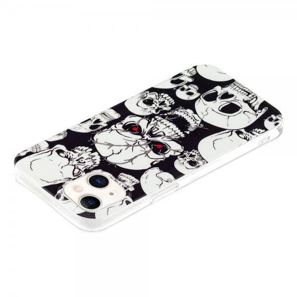 iPhone 15 Plus Deksel Motiv Hodeskaller