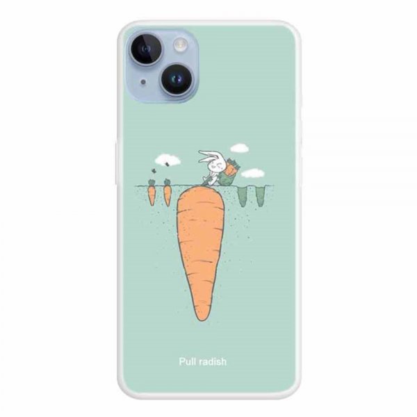 iPhone 15 Plus Deksel Motiv Pull radish
