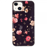 iPhone 15 Plus Deksel Motiv Rosor Svart