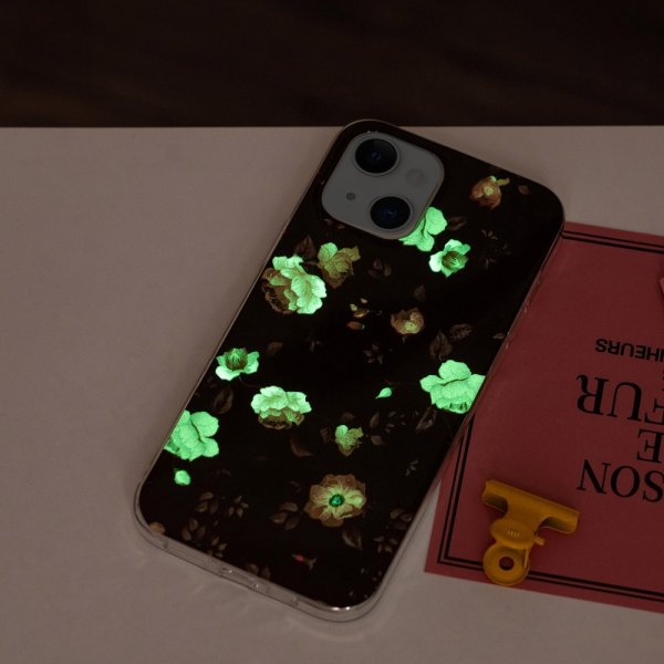 iPhone 15 Plus Deksel Motiv Rosor Svart
