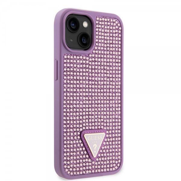 Guess iPhone 15 Plus Deksel Rhinestone Lilla