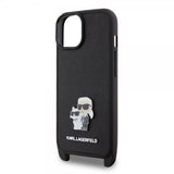 Karl Lagerfeld iPhone 15 Plus Deksel Saffiano Karl & Choupette Crossbody Svart