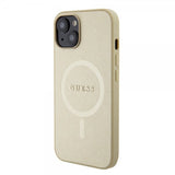 Guess iPhone 15 Plus Deksel Saffiano MagSafe Beige