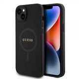 Guess iPhone 15 Plus Deksel Saffiano MagSafe Svart