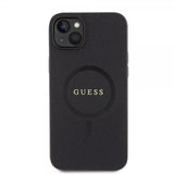Guess iPhone 15 Plus Deksel Saffiano MagSafe Svart